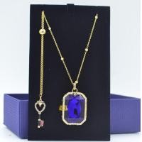 ราคา สร้อยคอสตรี สวารอฟสกี้ ออสเตรียคริสตัลสีฟ้าขนาดใหญ่เพชรเสื้อกันหนาวโซ่รูปสี่เหลี่ยมผืนผ้าสร้อยคอ Mystic Tarot แบรนด์คอลเลกชัน Swarovski Womens Necklace Austria Blue Crystal Diamond Sweater Chain Recta