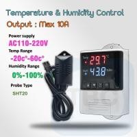 ราคา DTC3200 Digital temperature and humidity control output relay max 10Amp 110v 220v sensor type SHT20 เครื่องควบคุมอุณภูมิและความชื้น (19527131858)