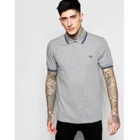ราคา FRED PERRY อังกฤษแท้22 Perry FP Grain ยอดนิยมแฟชั่นผู้ชายผ้าฝ้ายเสื้อ Lapel เสื้อโปโลแขนสั้นเสื้อยืดสีดำ (16783248866)