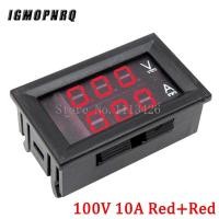 ราคา DC 0 100V 1A 10A 50A 100A Digital Voltmeter Ammeter Dual Display Voltage Detector Current Meter Panel Amp Volt Gauge 0 28 LED (18444501602)