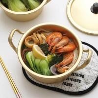 ราคา เกาหลี Ramen ก๋วยเตี๋ยวหม้ออลูมิเนียมซุปหม้อพร้อมฝาปิดก๋วยเตี๋ยวนมไข่ซุปหม้อทำอาหารความร้อนได้อย่างรวดเร็วสำหรับห้องครัว Cookware (1015736847)