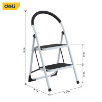 ราคา Deli บันไดเหล็กพับได้ บันไดเหล็ก บันได พับเก็บได้ บันไดอเนกประสงค์ 2ชั้น 3ชั้น รับน้ำหนัก 150kg สูง48 72cm บันไดมีราวจับ ใช้งานง่าย Simpler (17455050278)