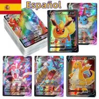 ราคา Newest Pokemon Rainbow Card Vstar Vmax GX Spanish Version Flash Card Trading Cards Birthday Gifts for Children Toy (20034839496)