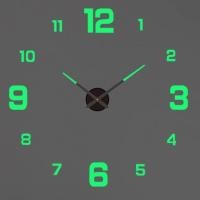 ราคา 3D นาฬิกาแขวนส่องสว่าง frameless นาฬิกาแขวนผนัง DIY stiker dinding Jam ดิจิตอลนาฬิกาเงียบสำหรับบ้านห้องนั่งเล่นสำนักงานเครื่องตกแต่งฝาผนัง (21170160715)