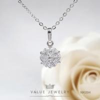 ราคา ชุดเซ็ตเครื่องประดับ คริสตัลแท้ทรงสามเหลี่ยม สร้อย สร้อยคอ ต่างหู เครื่องประดับ Valuejewelry SET008 NK094 ER0030 (7516337602)