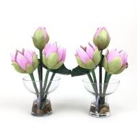 ราคา แจกันดอกบัวประดิษฐ์ ดอกบัวปลอมพร้อมแจกัน (18092424107)