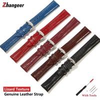 ราคา Zhangeer วัวนมสายรัดหนังแท้หรูหราแบบเงาสายรัดข้อมือกันน้ำพร้อมหัวเข็มขัดแบบเข็มขนาด12 14 16 18 20มม 22มม 24มม (14699667972)