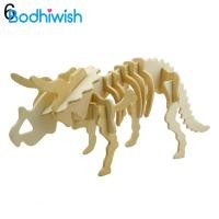 ราคา Funny 3D แบบจำลองไดโนเสาร์โครงกระดูกปริศนา DIY ของเล่นไม้เพื่อการศึกษาสำหรับเด็ก (12398663949)