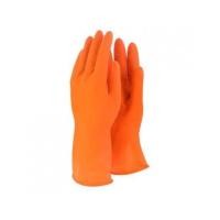 ราคา ถุงมือยางสีส้ม ดำ ตรากระทิง มีขนาด SML ให้เลือก ขายกล่อง 12คู่ (7110180323)