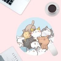 ราคา Mouse pad แผ่นรองเม้าส์ แผ่นรองเมาส์ ขนาด 200 200 3 mm แบบกลม ลายน้อง หมา แมว น่ารักๆ (10676336528)