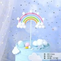 ราคา C43 ป้ายปักเค้กวันเกิด ธีมสายรุ้ง ฟรุ้งฟริ้ง ป้ายปักเค้กวันเกิด (20443823504)