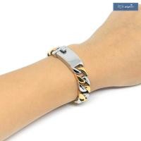 ราคา หน้ากว้าง 12 มิล สี 2 กษัตริย์ เลสข้อมือ สร้อยข้อมือเลส ข้อมือสแตนเลส สร้อยข้อมือผู้ชาย สร้อยข้อมือผู้หญิง รุ่น LM011 Gold Silver (460487836)