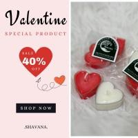 ราคา เทียนหอมแพ็คคู่ Valentine Day เทียนหอมรูปหัวใจ จากปกติคู่ละ 59 บาท (17630149898)