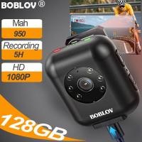 ราคา BOBLOV W4 Body Mini Sports Action Wearable Camera กล้องแบบพกพาแอ็กชันกีฬาขนาดเล็ก กล้องหน้าอก 128GB HD 1080P 950MAh 5H Night Version DVR Video Recorder Motorcycle Dash Cam For Vlogging (18327538498)