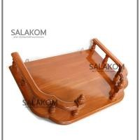ราคา SLK หิ้งพระ ไม้สัก หิ้งสำหรับวางพระ ติดหนัง ขนาด 50 34 ซม มุมหยัก หิ้งพระไม้สักแท้ สีย้อมไม้สัก หิ้งพระไม้สักแขวนผนัง Buddhas shelf (19852256546)
