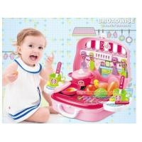 ราคา ชุดครัว พร้อมผัก ผลไม้ อุปกรณ์ครบชุด 008 915A สีชมพู Kitchen set (12420862712)