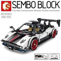 ราคา บล็อกตัวต่อรถยนต์ Pagani Zonda SEMBO BLOCK 701653 จำนวน 608 ชิ้น (5445942895)