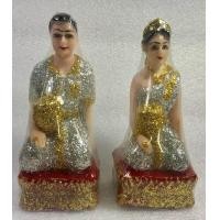 ราคา ตุ๊กตาคู่ชายหญิง ตั้งศาล บูชาศาล เครื่องศาล เครื่องตั้งศาล ขนาดใหญ่ เกรด A 6cm x 7 cm x 15 cm สีฟ้า ขาว (406326666)