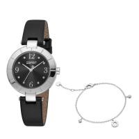 ราคา Esprit นาฬิกาข้อมือผู้หญิงสายหนังรุ่น ES1L288L0025 สีดำ (18575982493)