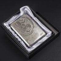 ราคา เคสป้ายโลหะประดับผนังโบราณสีเงินแบบพกพาสำหรับผู้ชายและผู้หญิงกล่องซิการ์16แท่งกันแรงกดและความชื้น (20729717786)