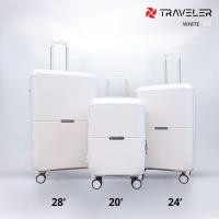 ราคา กระเป๋าเดินทางล้อลาก Traveler ลวดลาย Cove สวยสไตล์โมเดิร์น 20 24 28 นิ้ว วัสดุ PP 100 พร้อมส่งจากไทย (20646633228)
