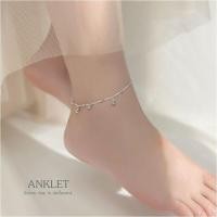 ราคา s925 Anklet 13 สร้อยข้อเท้าเงินแท้ ลูกปัดตุ้งติ้งเงิน เรียบง่าย ใส่สบาย เป็นมิตรกับผิว (17239716354)