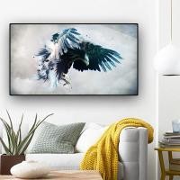 ราคา 100x18โปสเตอร์สัตว์บนผืนผ้าใบพิมพ์ลายจิตรกรรมสีน้ำมันภูมิทัศน์นกอินทรีสีน้ำแบบแอบแทรกขนาด0ซม 0717 (19775671904)
