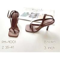 ราคา รองเท้าส้นสูง รองเท้าสตรี รองเท้ารัดข้อ สูง3นิ้ว รหัสสินค้า PM 9001 (19759323746)