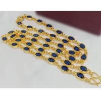 ราคา สร้อยไพลินสีน้ำเงิน ยาว 24 นิ้ว Blue sapphire chain 24 inch long (17449614321)