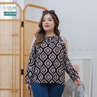 ราคา UE0028 เสื้อแขนยาว สาวอวบ เสื้อทรงโอเวอร์ไซส์ พิมพ์ลายสวยงาม แต่งเว้าแขน เนื้อผ้าใส่สบายมากๆคะ เสื้อผ้าพลัสไซส์ เสื้อผ้าสาวอวบ คุณภาพพรีเมี่ยม เสื้อ แขน ยาว คน อ้วน เสื้อ เชิ้ต แขน ยาว ผู้หญิง อวบ (18