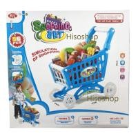 ราคา Mini Mart Shopping Cart รถเข็นมินิมาร์ท รถเข็นซุปเปอร์มาเก็ต พร้อมอุปกรณ์ช้อปปิ้ง 56 ชิ้น คันใหญ่ 2 สี (21015220679)