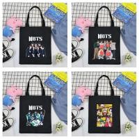 ราคา กระเป๋า BTS กระเป๋าผ้าแคนวาสทรงสี่เหลี่ยมกระเป๋านักเรียนกระเป๋าช้อปปิ้งกระเป๋าสะพายไหล่กระเป๋าผ้าแคนวาสสีดำของขวัญวันเกิดปี BT21 (12638578498)