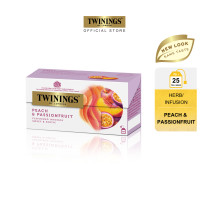 ราคา ทไวนิงส์ เครื่องดื่ม พีช เเอนด์ แพชชั่น ฟรุ้ต ชนิดซอง 2 กรัม แพ็ค 25 ซอง Twinings Peach Passionfruit 2 g Pack 25 Tea Bags (12751982518)