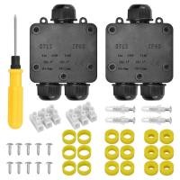 ราคา Waterproof Junction Box IP68 Outdoor Gland Electrical Junction Box with 3 Cable Connector for 4 15 mm Diameter Cable (19899555119)