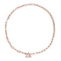 ราคา A CEMI Triangle Choker สร้อยคอโชกเกอร์ เงินแท้ ชุบทอง 18K โรสโกลว์ (14473930545)
