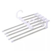ราคา ไม้แขวนกางเกง ที่แขวนกางเกง ไม้แขวน 5ชั้น ไม้แขวนสแตนเลส Telescopic pants rack จัดเก็บเป็นระเบียบ ไม่เป็นรอยยับ มี 2สี Tookzone (20889342610)