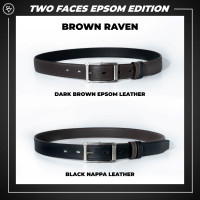 ราคา TWO FACES Double sided Belt เข็มขัดผู้ชายใส่ได้ 2 สี (17451390259)