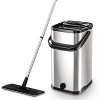 ราคา Konco ไม้ถูพื้นแบนสแตนเลสถังไม้ถูพื้นแบบเลื่อนได้ชุดไม้ถูพื้นเครื่องมือทำความสะอาดบ้านอุปกรณ์ทำความสะอาดพื้นไม้ถูพื้นแบนหมุนได้360ไม้ถูพื้นไมโครไฟเบอร์ถังไม้ถูพื้นพรม2ผืน (21198861615)