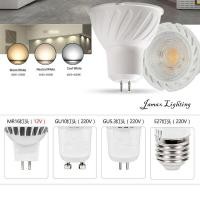 ราคา ไฟสปอตไลท์ถ้วยหลอดไฟหลอดไฟ LED อะลูมิเนียม GU5 3 GU10 MR16 E27ความสว่างสูงไฟ AC 220V AC DC 12V 5W (20198046477)