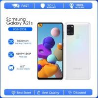 ราคา Samsung Galaxy A21S A217F ตกแต่งใหม่ ปลดล็อก A217M 5000 mAh Android Wi Fi g PS 48 0MP 6 5 32GB 3GB RAM จัดส่งฟรี (17272381920)