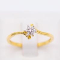 ราคา Happy Jewelry แหวนเพชรของแท้ ดอกพิกุล ทองแท้ 9k 37 5 ขายได้ จำนำได้ ME543 (12298407626)