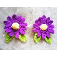 ราคา ดอกไม้ถักไหมพรม ดอกไม้ถักโครเชต์ ดอกไม้ตกแต่ง (20426389496)