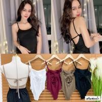 ราคา บอดี้สูทแขนสั้น โชว์ผูกหลัง เสริมฟองน้ำ (17272984271)