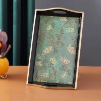 ราคา ถาดเสิร์ฟไม้สำหรับโต๊ะกาแฟออตโตมันมีหูตัดรูปลักษณ์โบราณแบบเรียบง่าย (12947431821)