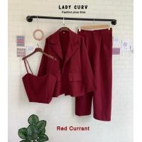 ราคา สูทสาวอวบ กางเกงสาวอวบ สูทคลุมแขนยาว กางเกงขายาว สายเดี่ยว (18458731607)