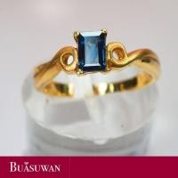 ราคา แหวนพลอยไพลิน ตัวเรือนทองคำแท้ 18K แหวนเน้น สไตล์น่ารัก เล็กๆ ที่สามารถสวมได้ในทุกๆ วัน การันตี พลอยแท้ และทองแท้ (16967324606)