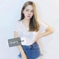 ราคา เสื้อยืดคอวี ผ้าสลาฟ ไม่มีกระเป๋า พร้อมส่งหนักมากๆๆๆ (19353717283)