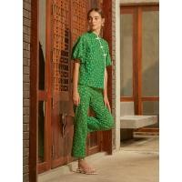 ราคา PIMNATTA Mimi Pants พร้อมส่ง กางเกงตรุษจีน ทรงกระบอก พับขา ลายดอก (17198123150)