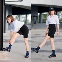 ราคา เสื้อนักศึกษา ขาวโอโม่ ขาวนวล ไม่มีสาบหลัง เสื้อเชิ้ตแขนสั้นสีทึบ (18666851101)