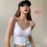 ราคา รุ่น380 เสื้อสายเดี่ยว สายเดี่ยวคอวี สายคู่ เสื้อชั้นในสายเดี่ยว ผ้านิ่ม ใส่สบายไม่อึดอัด (16309389924)